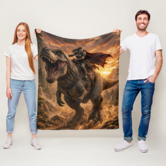 Den orädda dinosaurieföraren fleecefilt
