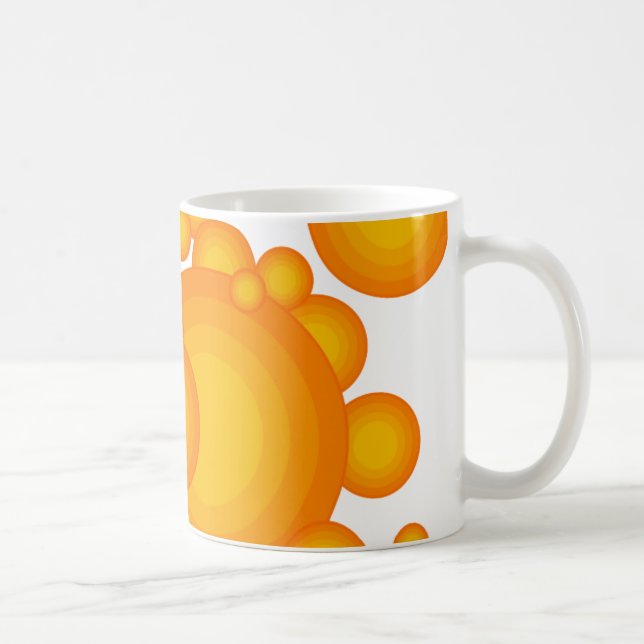 Den orange 70-talsstilen kaffemugg (Höger)