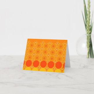 Den orange blomman cirklar, noterar kortet kort