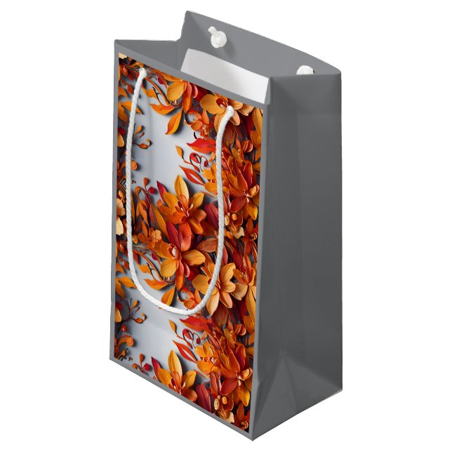 Den orange blomsterformsmönsterdesignen (Framsidan Vinklad)
