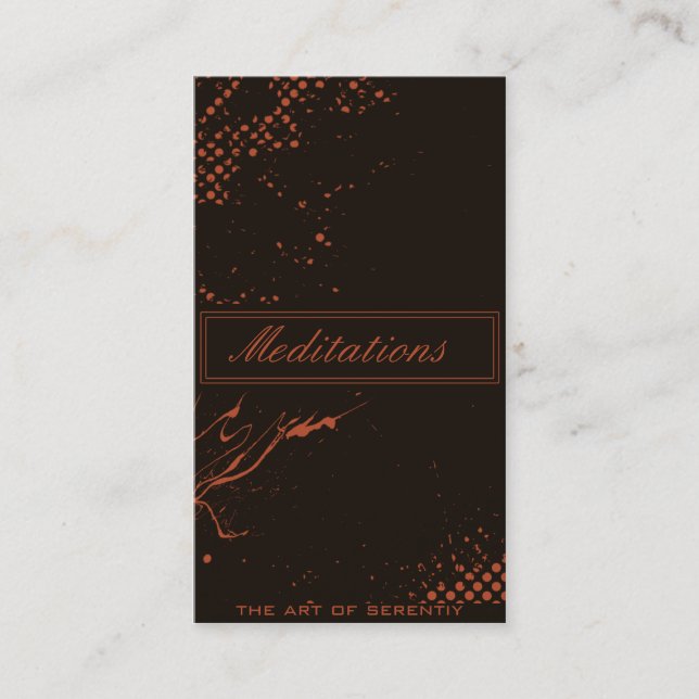 Den orange halvtonen målar Splatters Visitkort (Framsida)