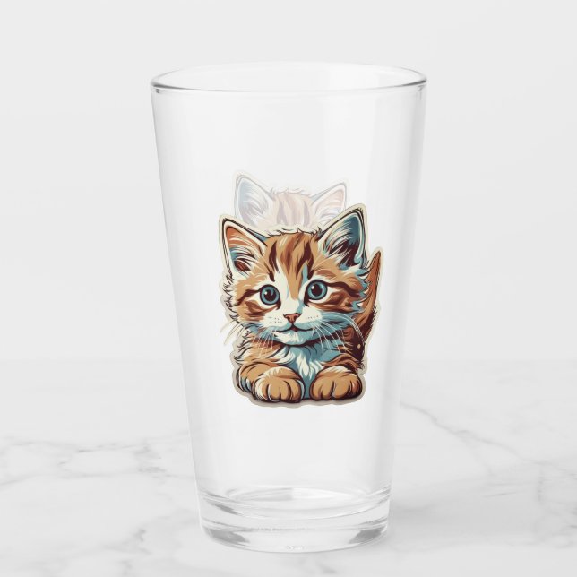 Den orange katten full av bus glaskopp (Framsida)