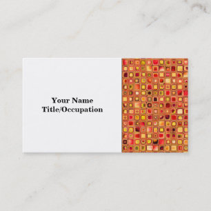 Den orange texturerade mosaiken "för terrakottan" visitkort