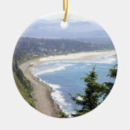 Den Oregon kusten beskådar Julgransprydnad Keramik