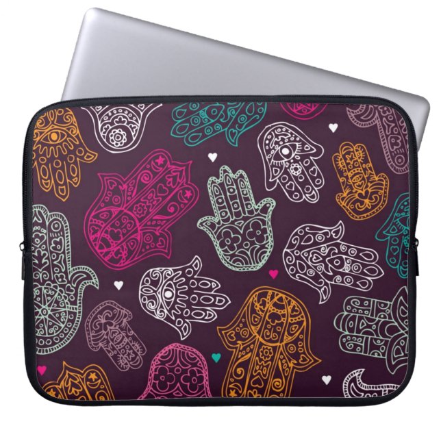 Den orientaliska Hamsa arabiskan räcker av fatima Laptop Sleeve (Framsidan)
