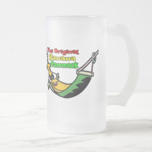 Den original- bananhängmattan frostat ölglas