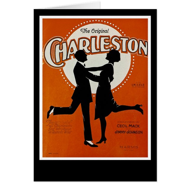Den original- Charlestonen Hälsningskort (Framsidan)