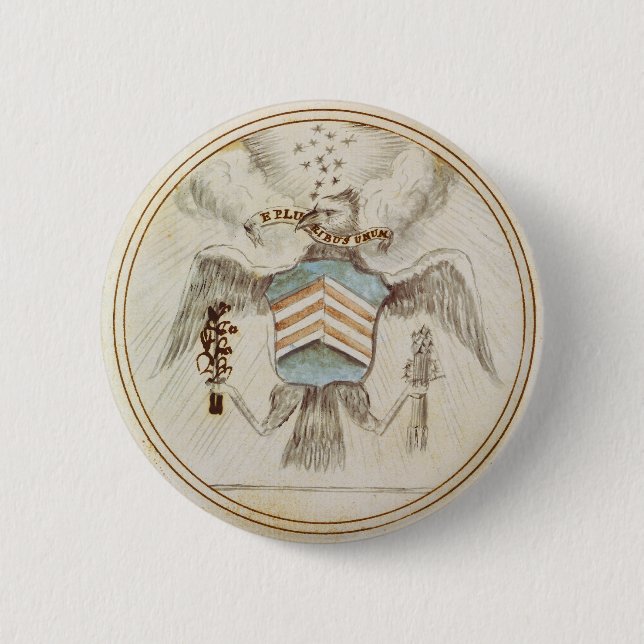 Den original- designunderbaren förseglar av knapp (Framsida)