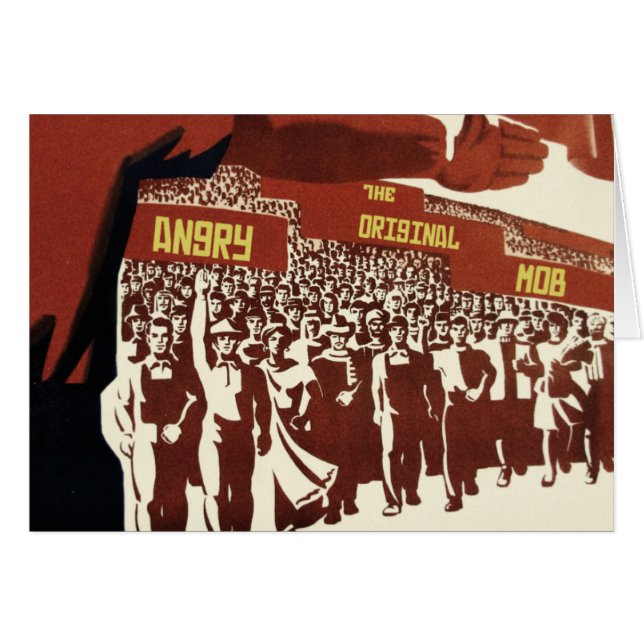Den original- ilskna mobster hälsningskort (Framsidan Horizontal)