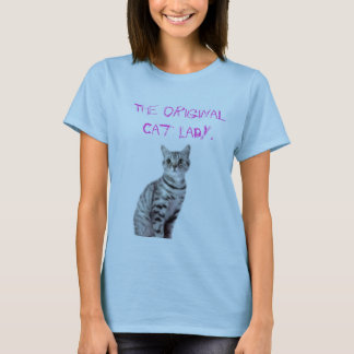 Den original- kattlady.en t-shirt