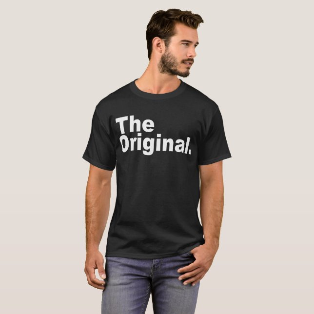 Den original- matcha familjT-tröja - vittryck T Shirt (Hel framsida)