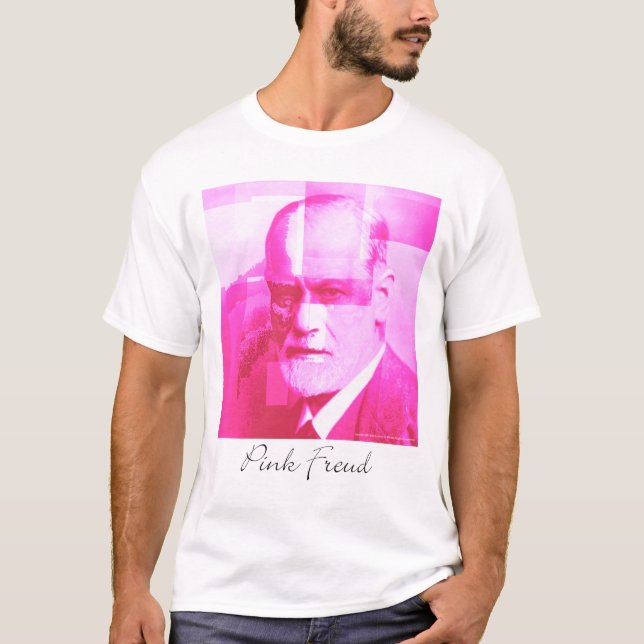 Den original- rosa Freud T-tröja T Shirt (Framsida)