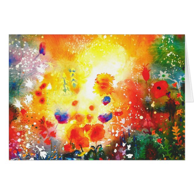 Den original- sommarträdgården. hälsningskort (Framsidan Horizontal)