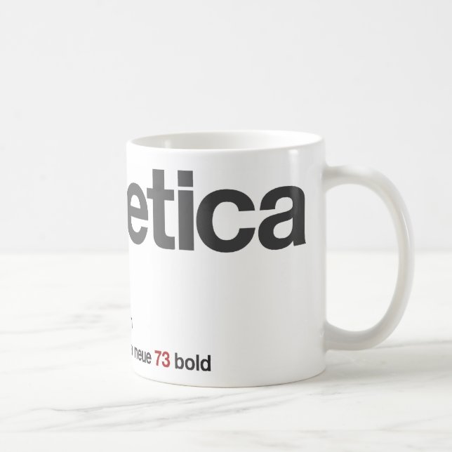 Den original- stora LoveHelvetica logotypmuggen Kaffemugg (Höger)