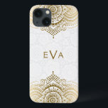 Den ornamenterade Anpassningsbarna Guld, vit bakgr<br><div class="desc">Elegant guld ornerar blommigt snöre ornament över vita cirklar mönster bakgrund. Design kan begäras i alla färger och på alla produkter som vi erbjuder. Anpassningsbar och valfritt monogram.</div>