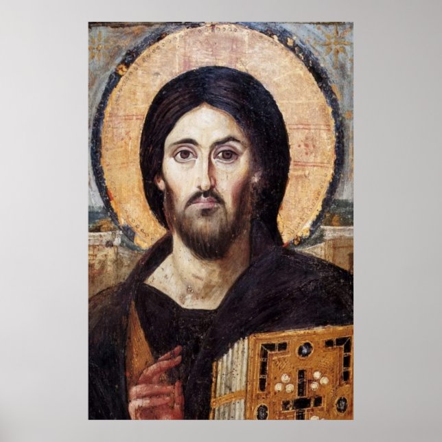 Den ortodoxa ikonen för vår Savior Jesus Kristus Poster (Framsidan)