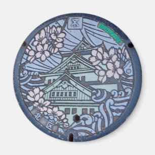 Den Osaka slottmanholen täcker Magnet