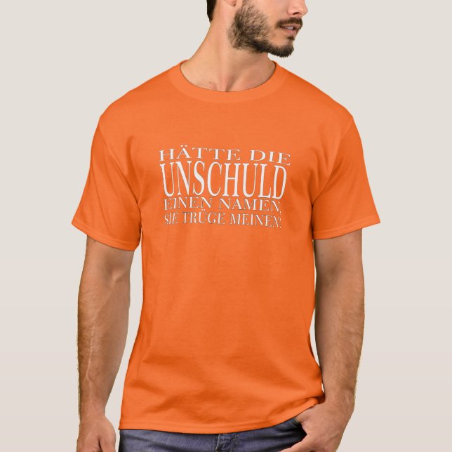 Den oskyldiges namn t shirt (Framsida)