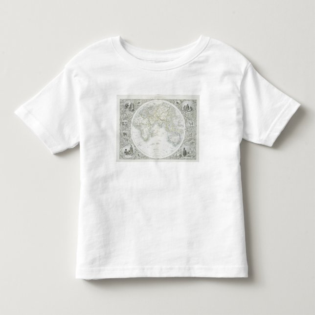 Den östliga halvklotet, från en serie av världen t-shirt (Framsida)