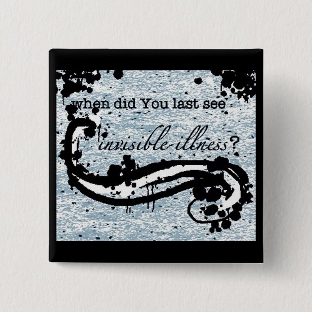 den osynliga sjukdomen knäppas/emblem/klämmer fast knapp (Framsida)