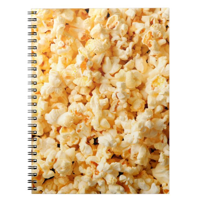 Den otäcka popcorn i sin helhet. Livsmedel  Anteckningsbok (Framsidan)