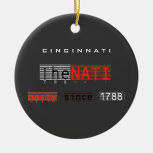 Den otäcka prydnaden för NATI (Cincinnati) Julgransprydnad Keramik
