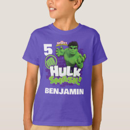 Den otrolige Hulken Smash Födelsedags T-Shirt