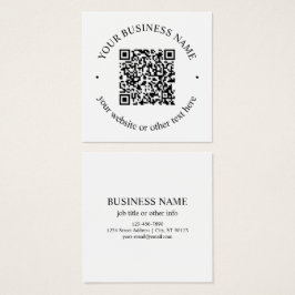 Den överförda QR-koden plus redigerbar cirkulär te Fyrkantigt Visitkort