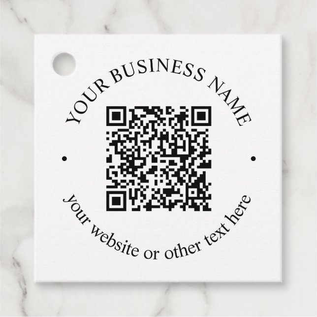 Den överförda QR-koden plus redigerbar cirkulär te Gåvor Etiketter (Framsida)