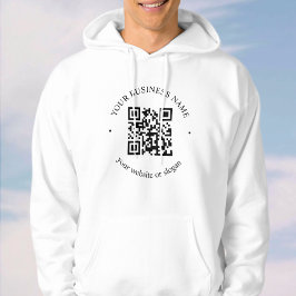 Den överförda QR-koden plus redigerbar cirkulär te Hoodie