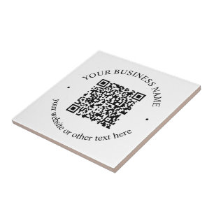 Den överförda QR-koden plus redigerbar cirkulär te Kakelplatta