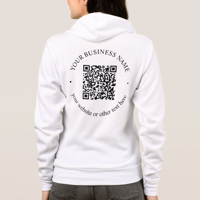 Den överförda QR-koden plus redigerbar cirkulär te T Shirt (Baksida)