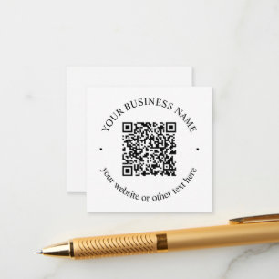 Den överförda QR-koden plus redigerbar cirkulär te Tilläggskort
