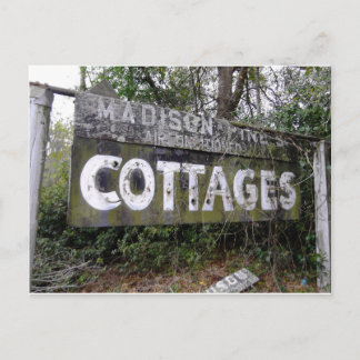 Den övergav motoriska gästgivargården undertecknar vykort