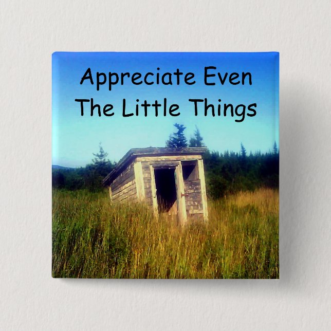 Den övergav outhousen knäppas knapp (Framsida)