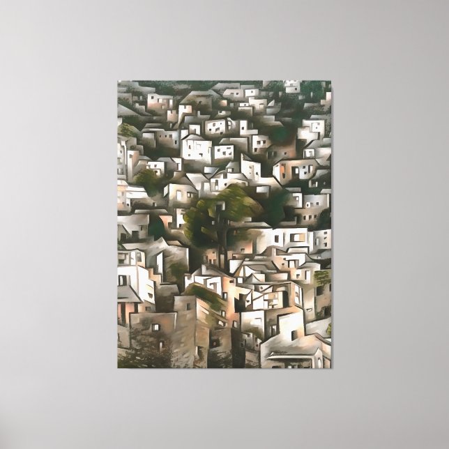 Den övergivna byn Kayakoy Fethiye Ligcape Art Canvastryck (Framsida)