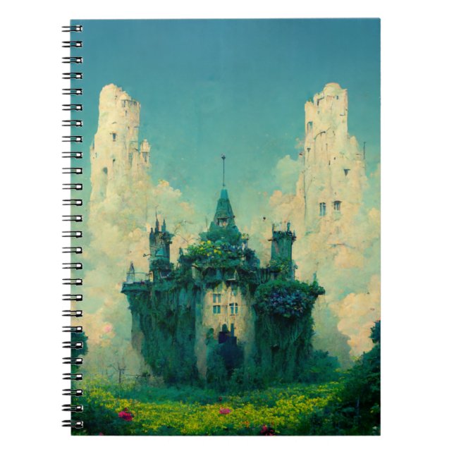 Den övergivna Chateau Fantasy Sci-Fi Anteckningsbok (Framsidan)