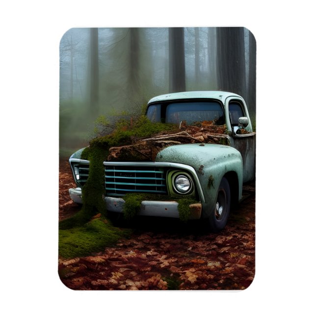 Den övergivna digitala konsten i Lastbil Magnet (Vertikal)