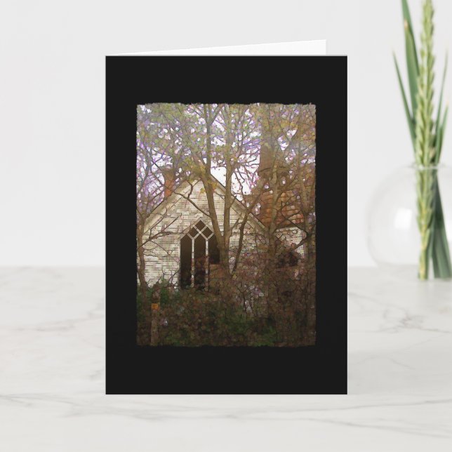 Den övergivna kyrkan kort (Framsida)