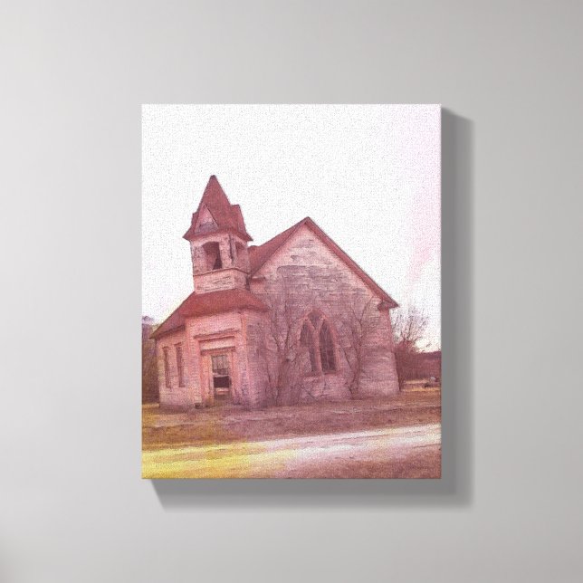 Den övergivna Rosa kyrkan Canvastryck (Framsida)