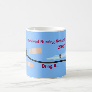 Den överlevde sjukvården skolar kaffemugg