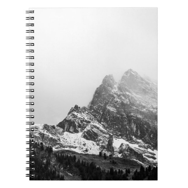 DEN ÖVERSTA VYN AV SNOWY MOUNTAIN ANTECKNINGSBOK (Framsidan)