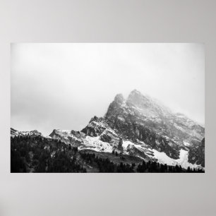 DEN ÖVERSTA VYN AV SNOWY MOUNTAIN POSTER