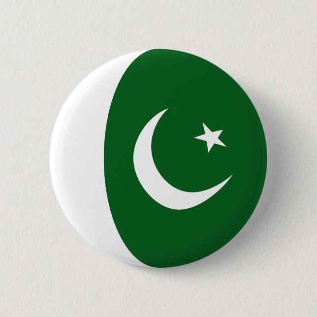Den Pakistan Fisheye flagga knäppas Knapp (Framsida)