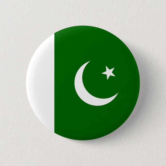 Den Pakistan flagga knäppas Knapp (Framsida)