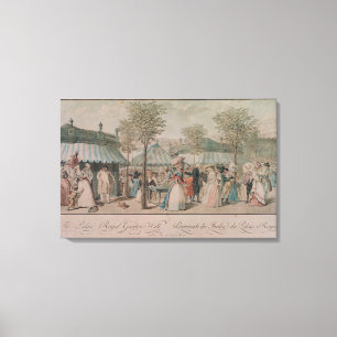 Den Palais Royal trädgården går, 1787 Canvastryck