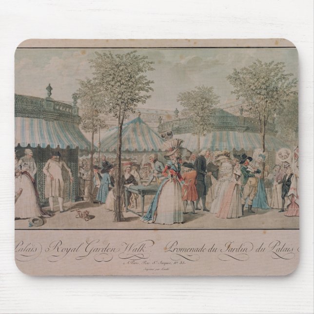 Den Palais Royal trädgården går, 1787 Musmatta (Framsidan)