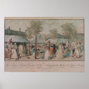 Den Palais Royal trädgården går, 1787 Poster