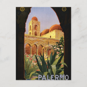 Den Palermo Sicily italienare reser affischen ENIT Vykort