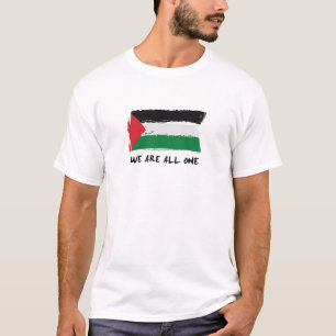 Den Palestina flagga borstar konst - vi är all T Shirt